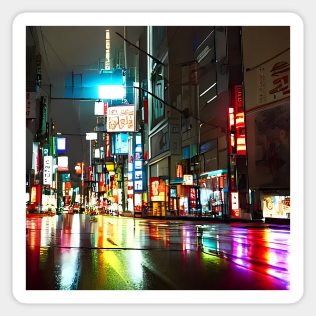 Tokyo Neon - Night Scenario - Realistic Sticker by Trendy-Now